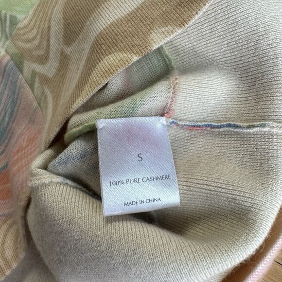 TSE Cashmere Surplice Knit Short Sleeve Deep V Neckline Top Blouse Artsy Small - Picture 7 of 12